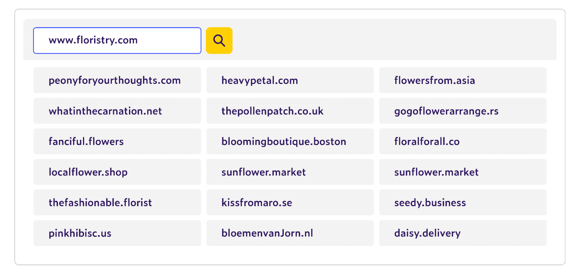 A ‘more like this’ feature for online business searches