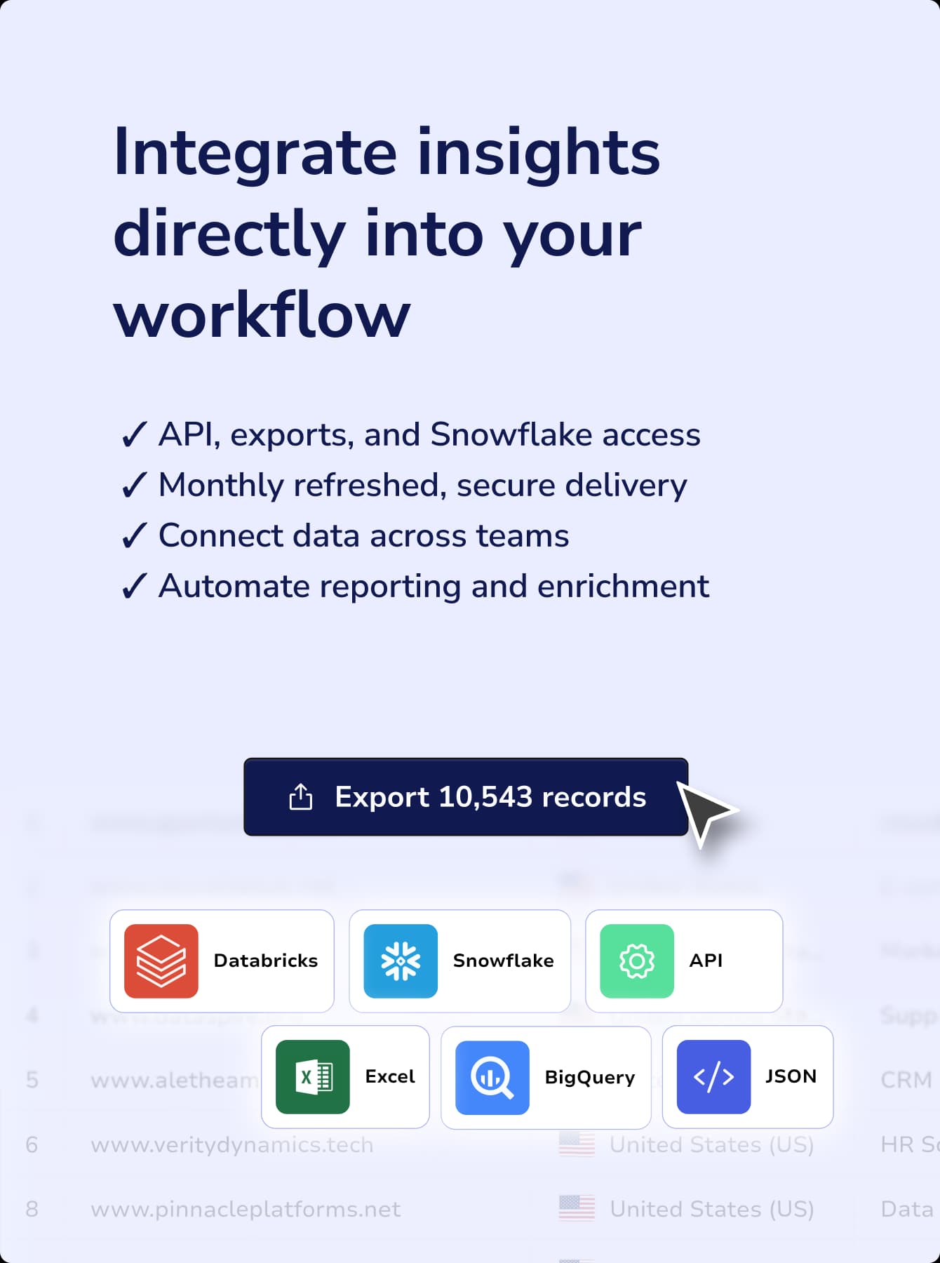 Automate view of the platform