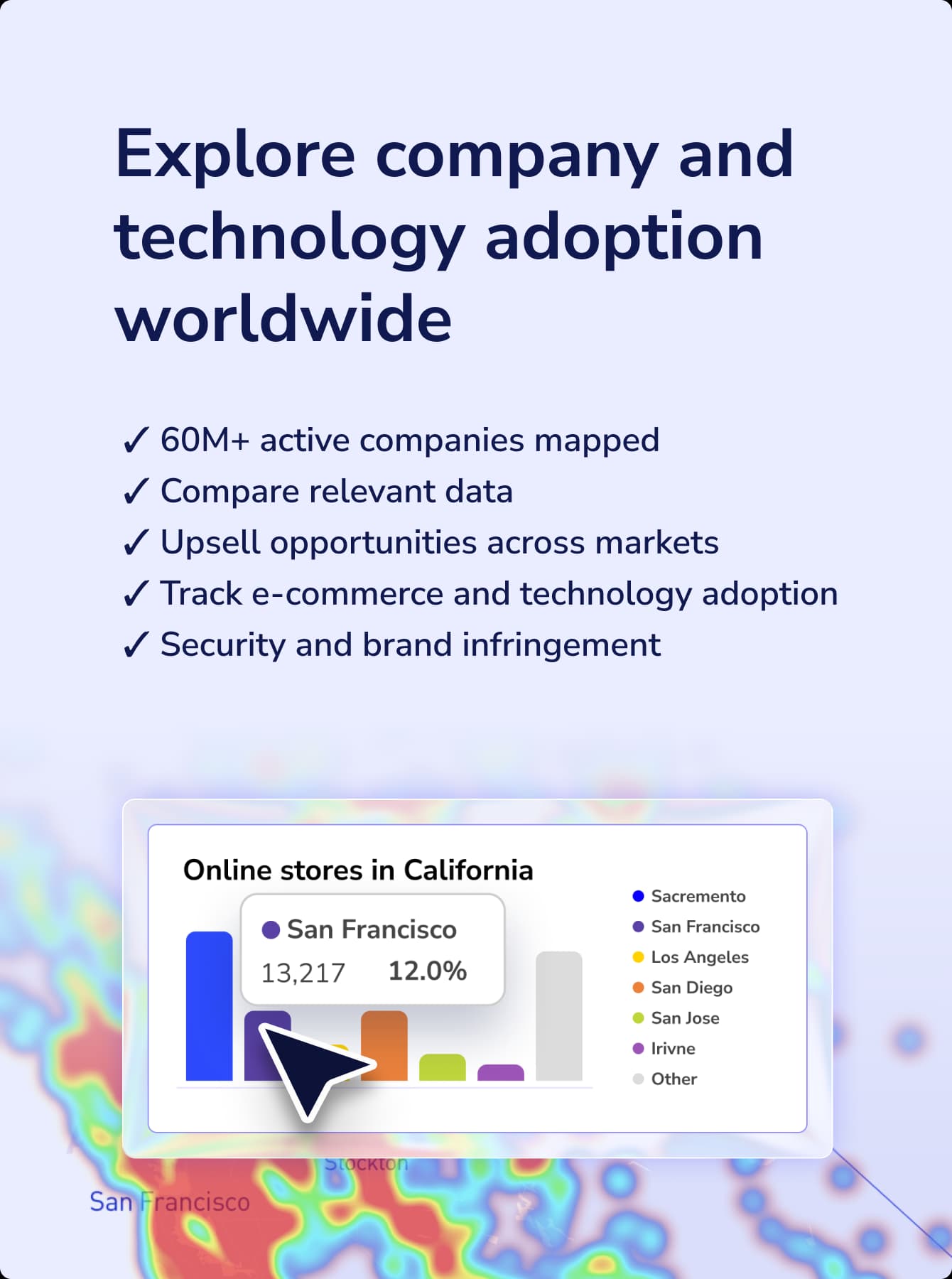 Map view of the platform